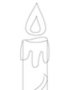 Christmas Candle Coloring pages