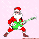 Animated Guitarist santa