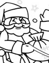 Santa mit Schlitten